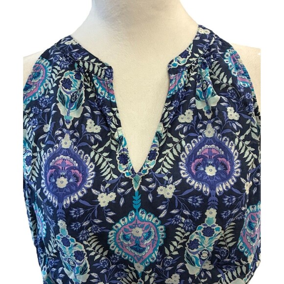 Talbots Women’s Paisley Floral Maxi Dress Size 12P Cottagecore Boho Sleeveless - Picture 4 of 5